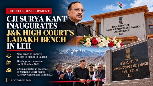 CJI Surya Kant Inaugurates Ladakh Bench of Jammu & Kashmir and Ladakh High Court in Leh