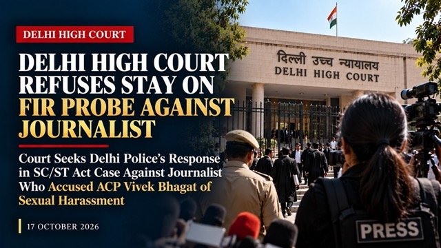Delhi High Court Refuses to Stay FIR Probe Against Journalist Accusing ACP of Sexual Harassment