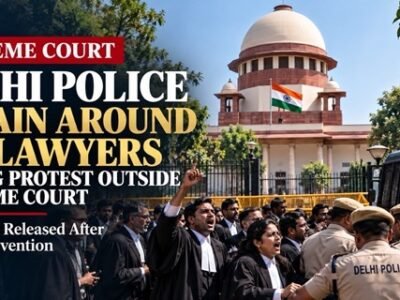 Delhi Police Detain Around 100 Lawyers During Protest Outside Supreme Court; Advocates Released After CJI’s Intervention