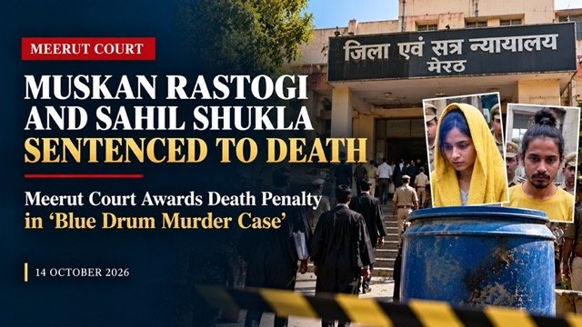 Meerut Blue Drum Murder Case: Muskan Rastogi and Sahil Shukla Sentenced to Death